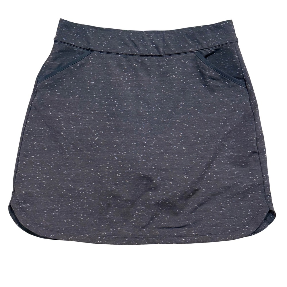 Peter Millar Womens Skort Skirt M Heathered Grey Purple Pockets Golf Tennis